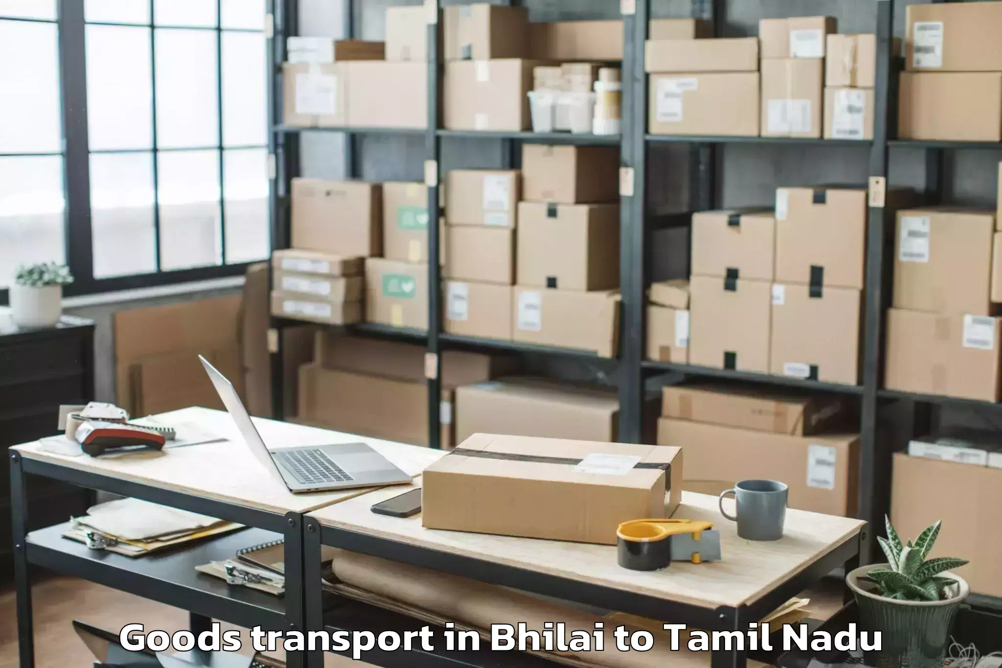 Professional Bhilai to Thirumayam Goods Transport